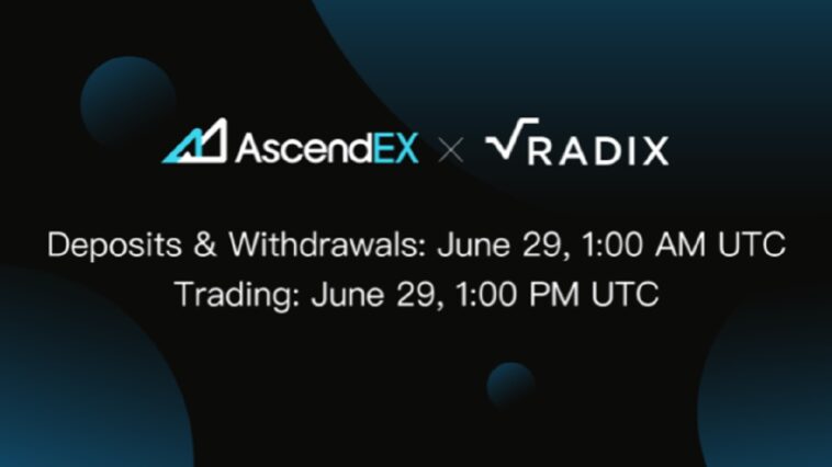 ascendex-lists-radix-–-a-defi-protocol-with-developer-incentives