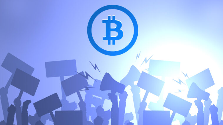 group-of-salvadorans-take-to-the-streets-to-protest-el-salvador’s-new-bitcoin-law